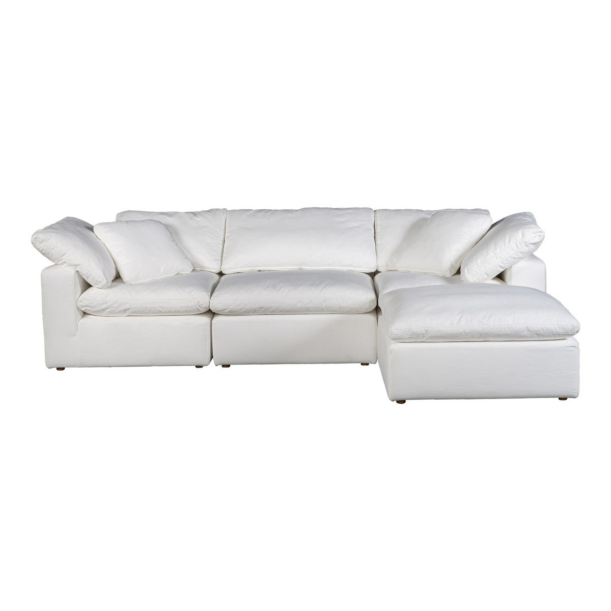 Moe's Home Collection Terra Condo Lounge Modular Sectional Livesmart Fabric Cream - YJ-1015-05 - Moe's Home Collection - Extras - Minimal And Modern - 1