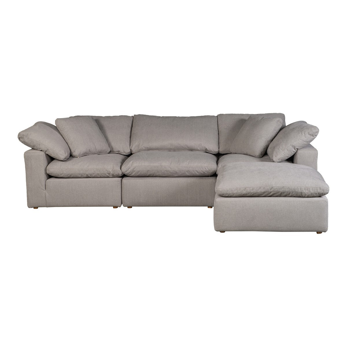 Moe's Home Collection Terra Condo Lounge Modular Sectional Livesmart Fabric Light Grey - YJ-1015-29 - Moe's Home Collection - Extras - Minimal And Modern - 1