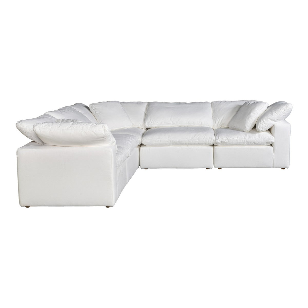Moe's Home Collection Terra Condo Classic L Modular Sectional Livesmart Fabric Cream - YJ-1017-05