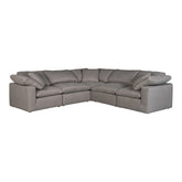Moe's Home Collection Terra Condo Classic L Modular Sectional Livesmart Fabric Light Grey - YJ-1017-29 - Moe's Home Collection - Extras - Minimal And Modern - 1