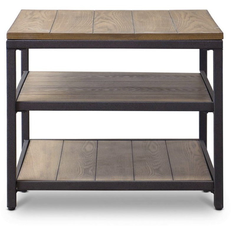 Baxton Studio Caribou Wood and Metal End Table Baxton Studio-coffee tables-Minimal And Modern - 2