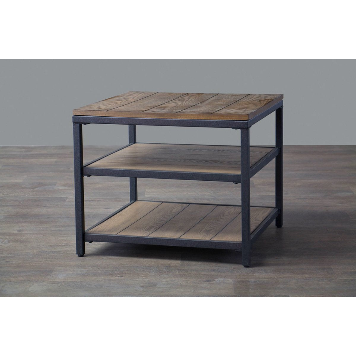 Baxton Studio Caribou Wood and Metal End Table Baxton Studio-coffee tables-Minimal And Modern - 4