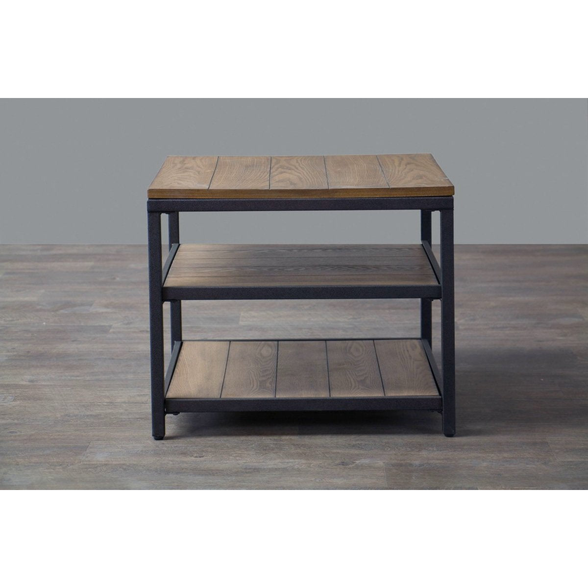 Baxton Studio Caribou Wood and Metal End Table Baxton Studio-coffee tables-Minimal And Modern - 5