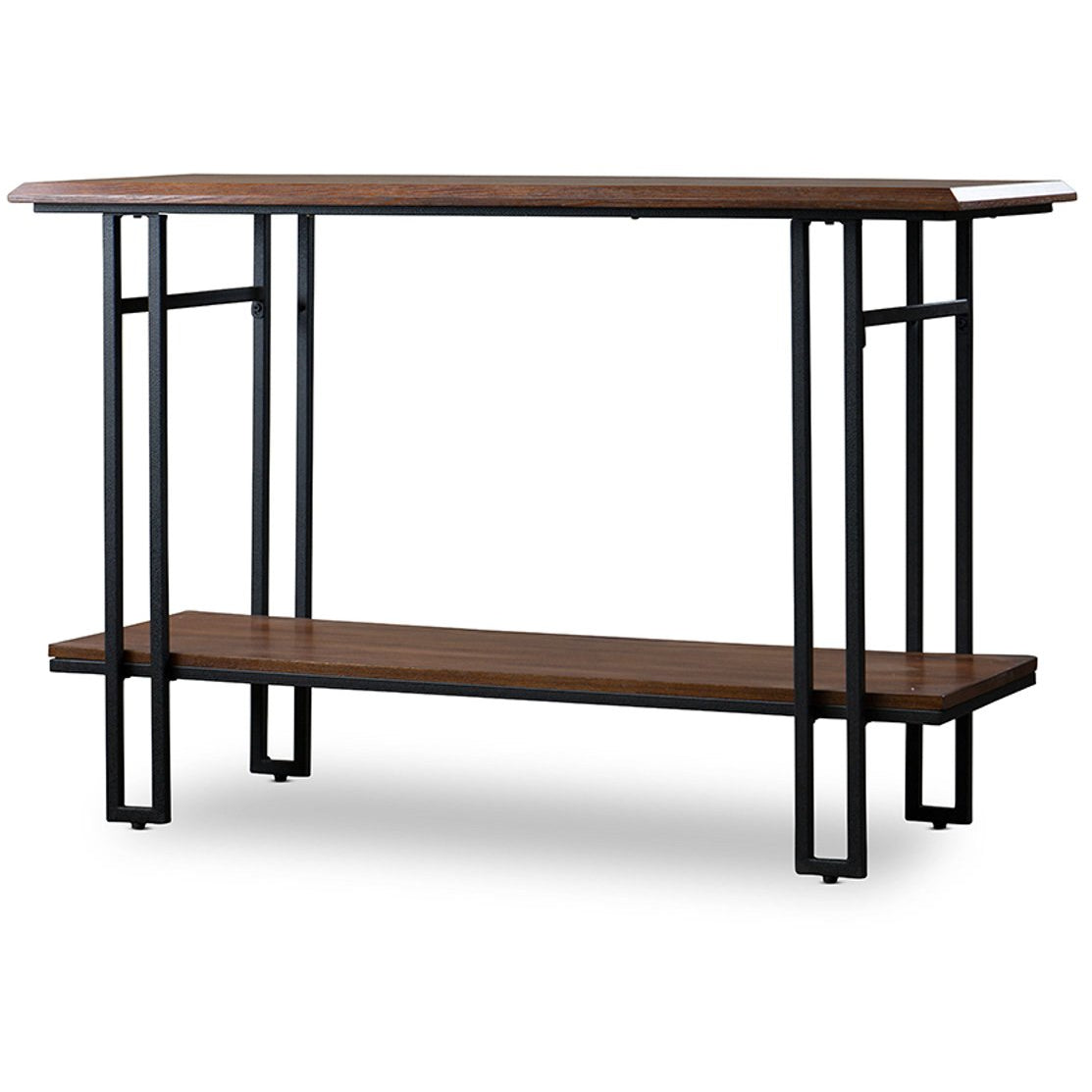 Baxton Studio Newcastle Wood and Metal Console Table Baxton Studio-coffee tables-Minimal And Modern - 1