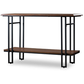 Baxton Studio Newcastle Wood and Metal Console Table Baxton Studio-coffee tables-Minimal And Modern - 1