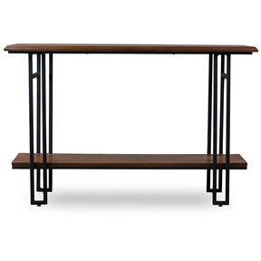 Baxton Studio Newcastle Wood and Metal Console Table Baxton Studio-coffee tables-Minimal And Modern - 2