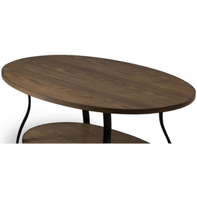 Baxton Studio Newcastle Wood and Metal 3-Piece Table Set Baxton Studio-coffee tables-Minimal And Modern - 6