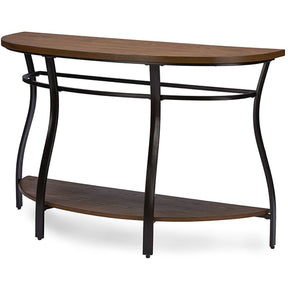 Baxton Studio Newcastle Wood and Metal Console Table Baxton Studio-side tables-Minimal And Modern - 1