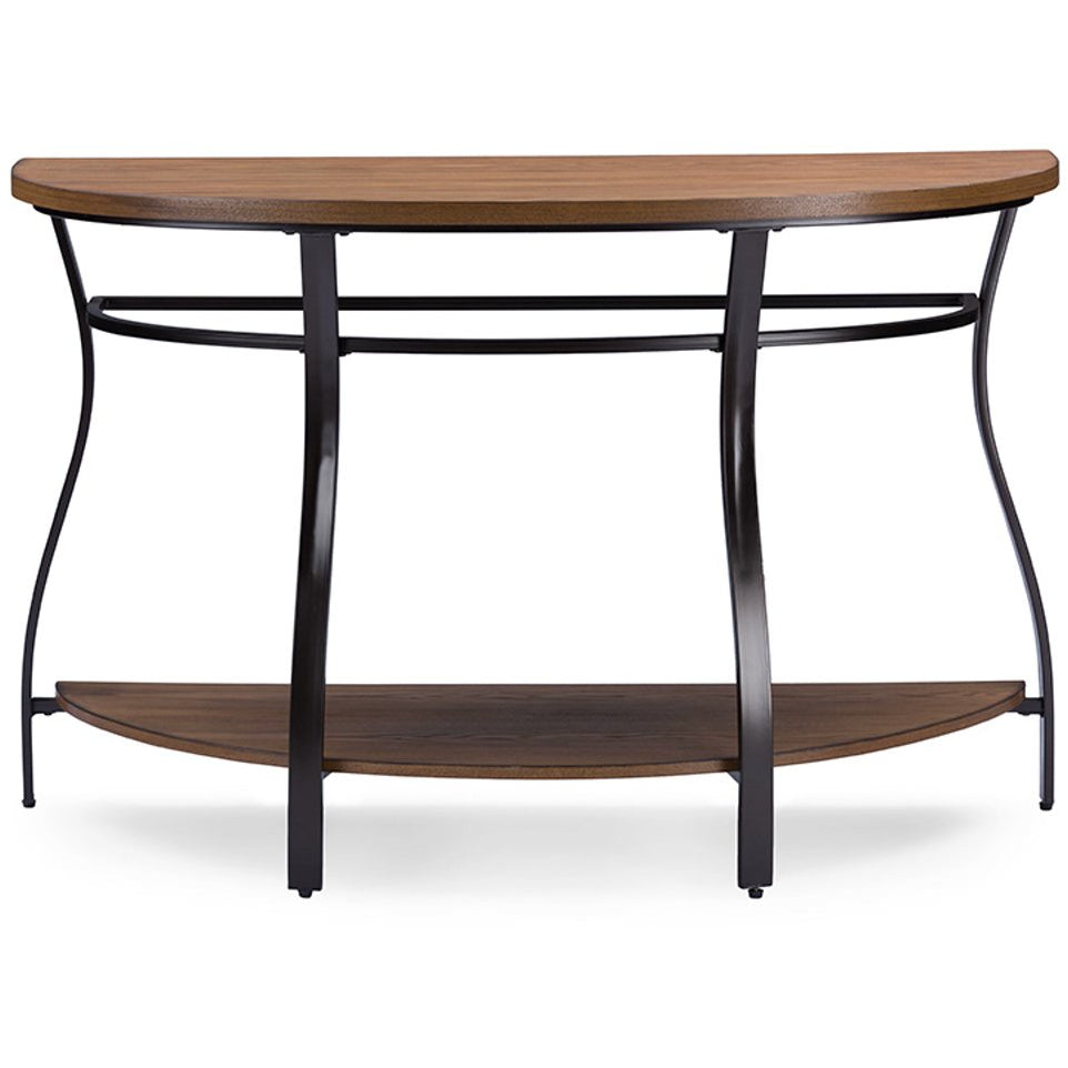 Baxton Studio Newcastle Wood and Metal Console Table Baxton Studio-side tables-Minimal And Modern - 2