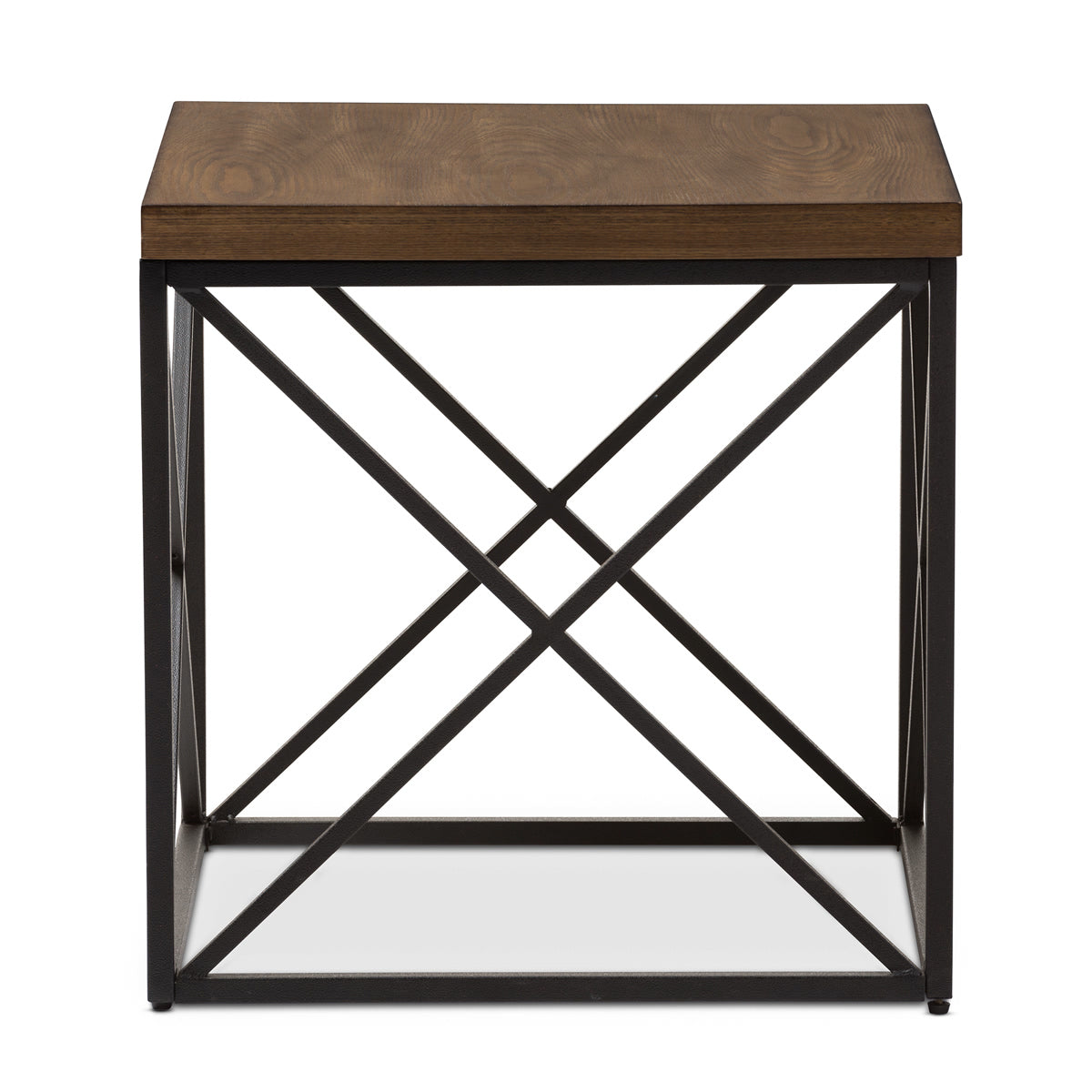 Baxton Studio Holden Vintage Industrial Antique Bronze End Table Baxton Studio-coffee tables-Minimal And Modern - 3