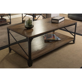 Baxton Studio Greyson Vintage Industrial Antique Bronze Occasional Cocktail Coffee Table Baxton Studio-coffee tables-Minimal And Modern - 4