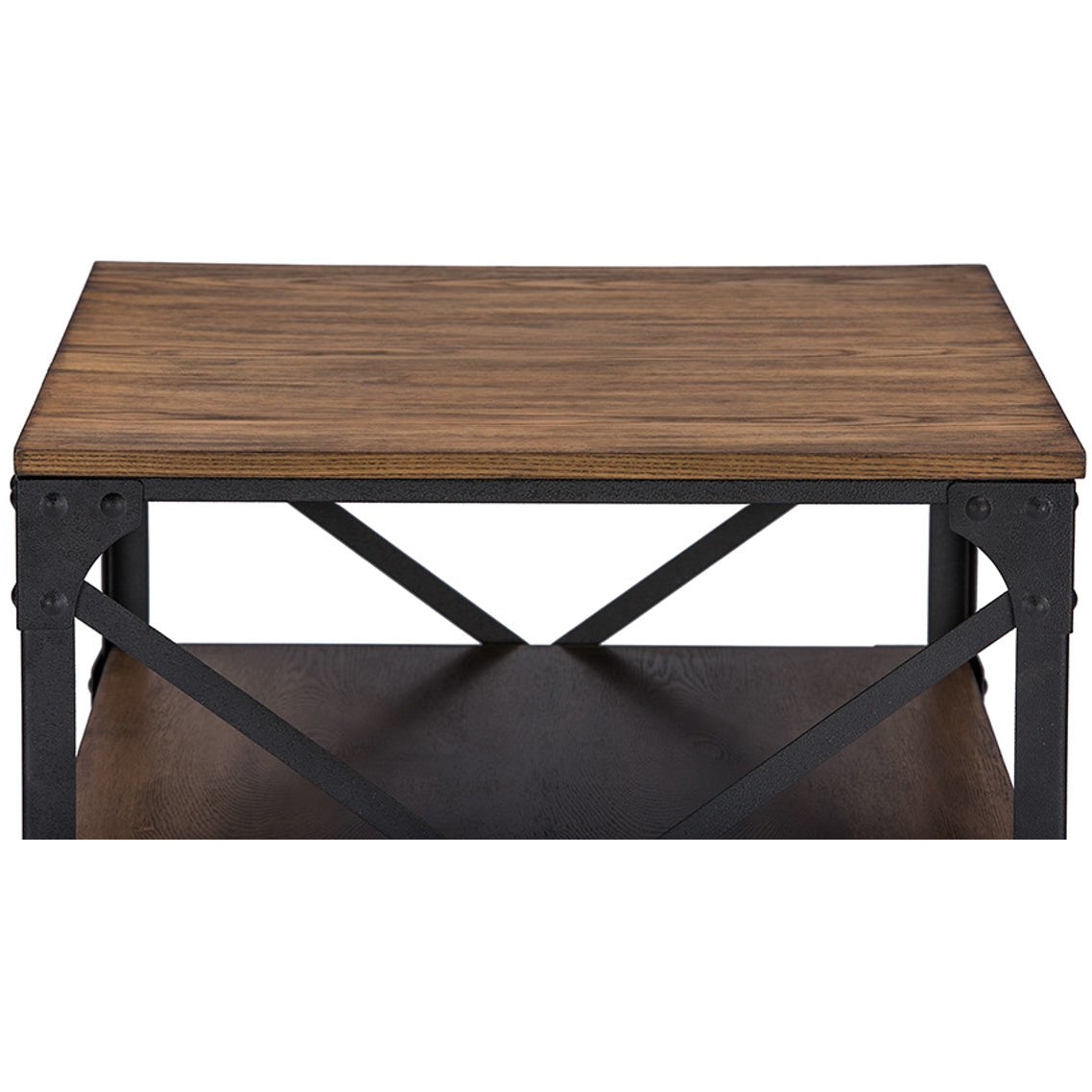 Baxton Studio Greyson Vintage Industrial Antique Bronze Occasional End Table Baxton Studio-coffee tables-Minimal And Modern - 4