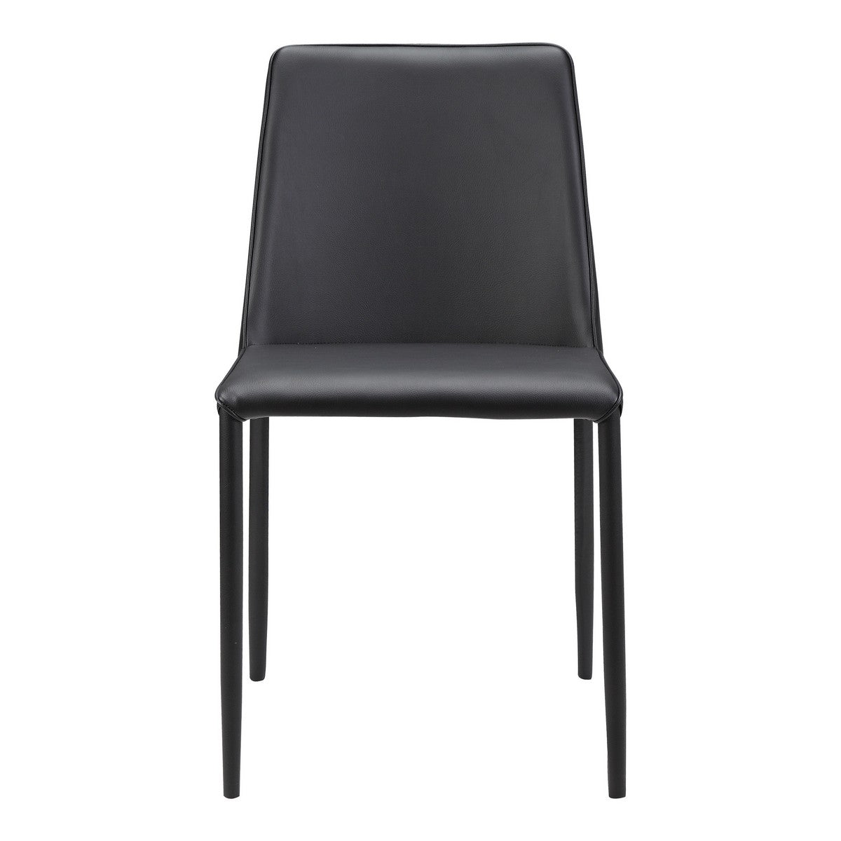 Moe's Home Collection Nora Pu Dining Chair Black-Set of Two - YM-1004-29 - Moe's Home Collection - Dining Chairs - Minimal And Modern - 1
