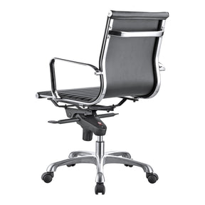 Moe's Home Collection Omega Swivel office Chair Low Back Black - ZM-1002-02
