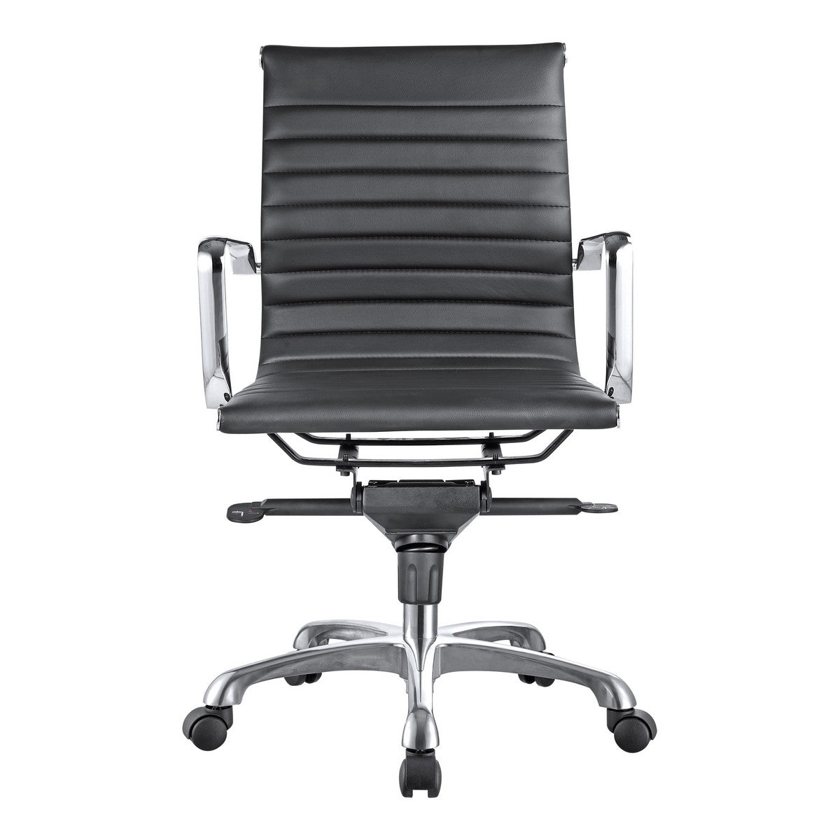 Moe's Home Collection Omega Swivel office Chair Low Back Black - ZM-1002-02 - Moe's Home Collection - Office Chairs - Minimal And Modern - 1