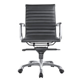 Moe's Home Collection Omega Swivel office Chair Low Back Black - ZM-1002-02 - Moe's Home Collection - Office Chairs - Minimal And Modern - 1