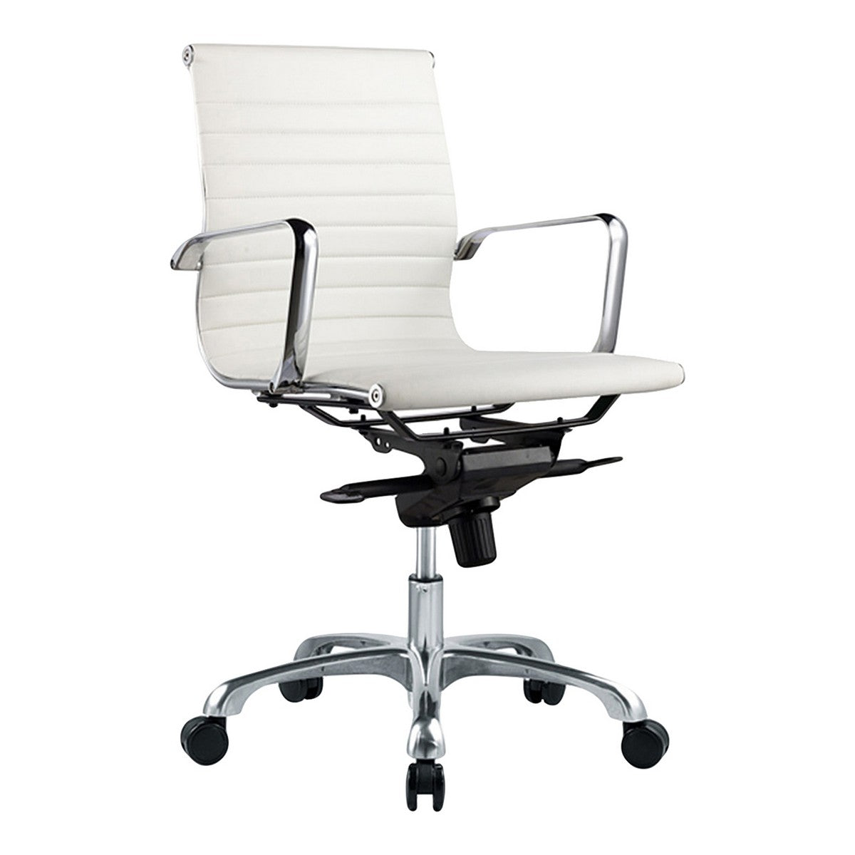 Moe's Home Collection Omega Swivel office Chair Low Back White - ZM-1002-18