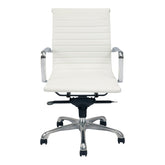 Moe's Home Collection Omega Swivel office Chair Low Back White - ZM-1002-18 - Moe's Home Collection - Office Chairs - Minimal And Modern - 1