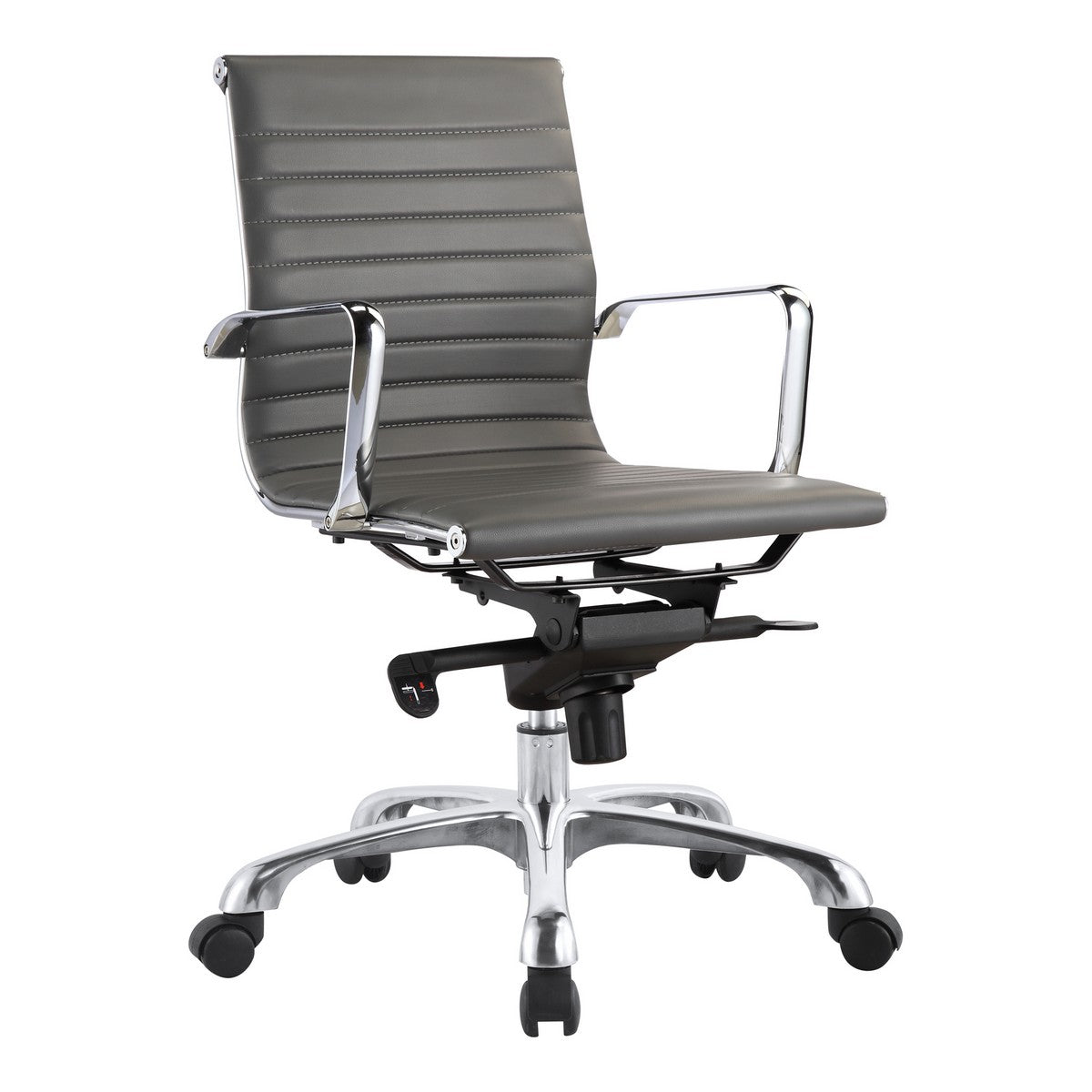 Moe's Home Collection Omega Swivel office Chair Low Back Grey - ZM-1002-29