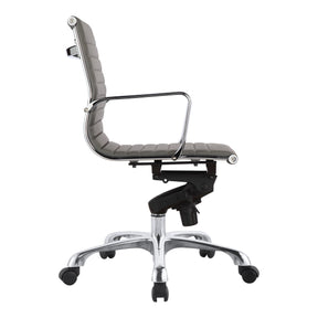 Moe's Home Collection Omega Swivel office Chair Low Back Grey - ZM-1002-29