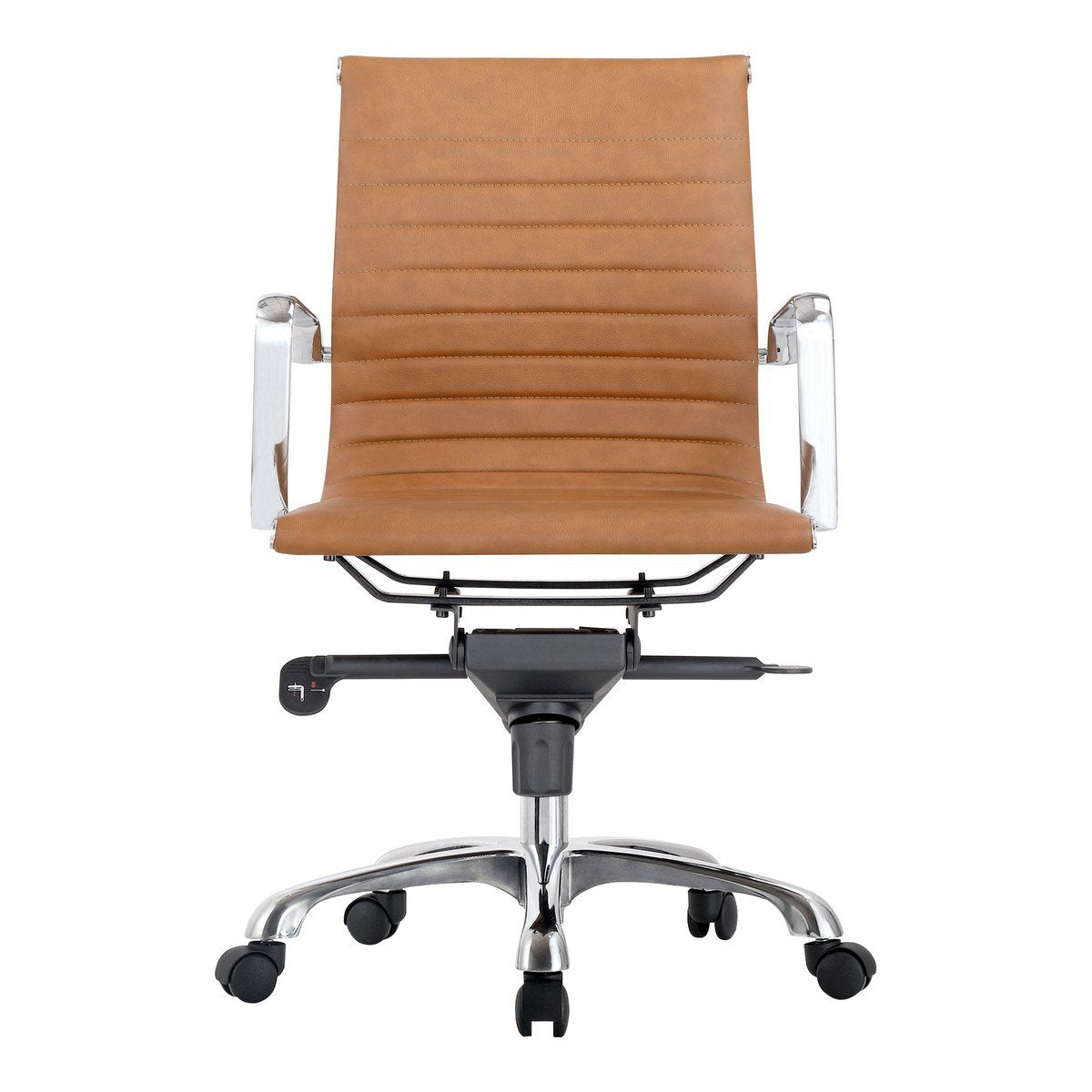 Moe's Home Collection Omega Swivel office Chair Low Back Tan - ZM-1002-40 - Moe's Home Collection - Office Chairs - Minimal And Modern - 1