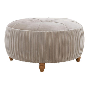 Helena Velvet Round Ottoman by New Pacific Direct - 1600007