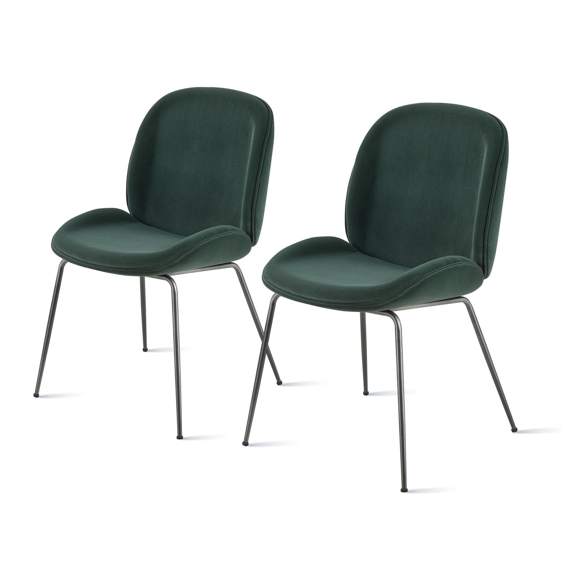 Lucy Velvet Fabric Chair (Set of 2) by New Pacific Direct - 9300051