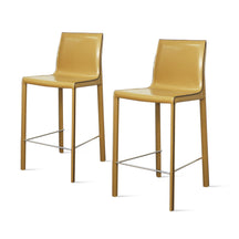 Gervin Recycled Leather Counter Stool (Set of 2) by New Pacific Direct - 448526R