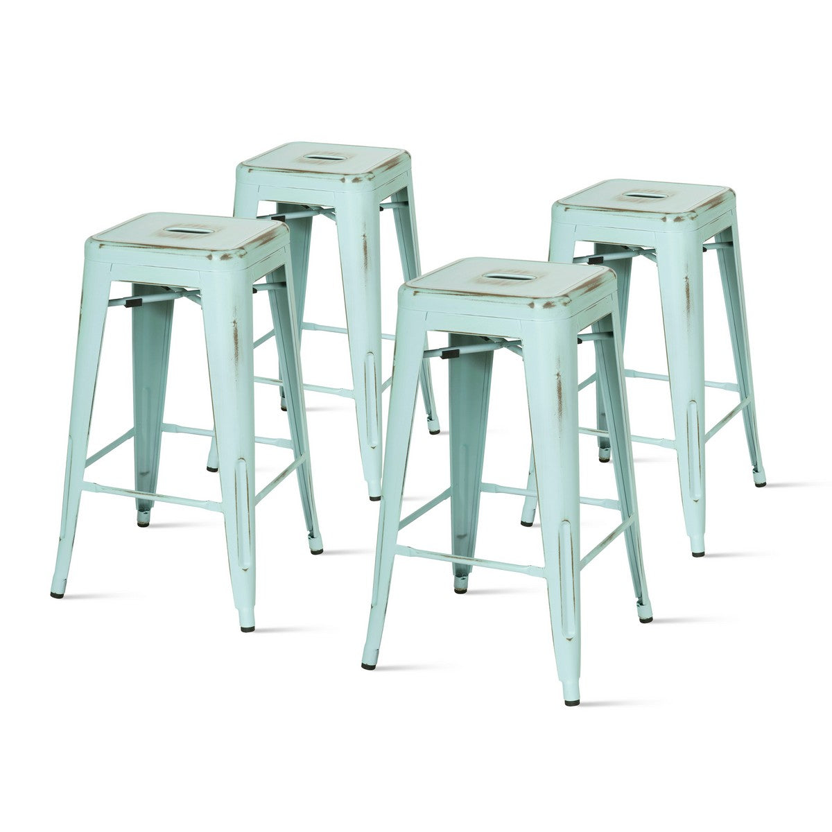 Metropolis Metal Backless Counter Stool (Set of 4) by New Pacific Direct - 938626