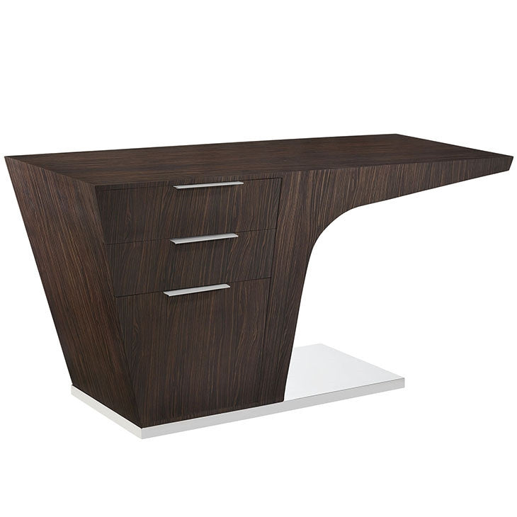 Modway Furniture Modern Warp Office Desk in Walnut EEI-1188-WAL-Minimal & Modern