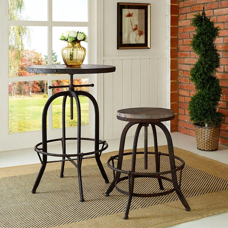 Modway Furniture Modern Collect Wood Top Bar Stool EEI-1208-Minimal & Modern