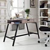 Modway Furniture Modern Turnabout Office Desk in Birch EEI-1324-BIR-Minimal & Modern