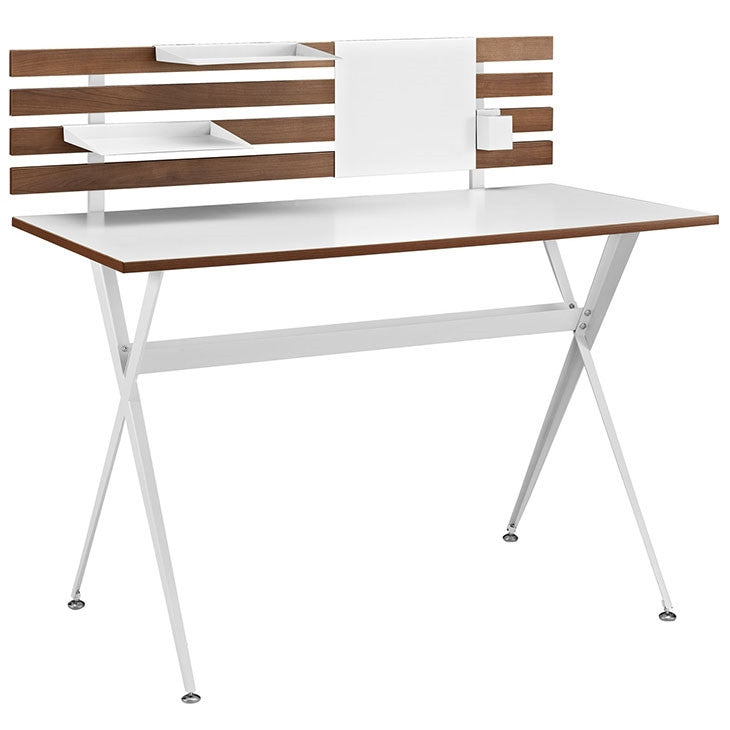 Modway Furniture Modern Knack Wood Office Desk in Cherry EEI-1326-CHR-Minimal & Modern