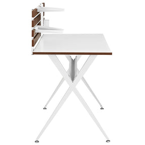 Modway Furniture Modern Knack Wood Office Desk in Cherry EEI-1326-CHR-Minimal & Modern