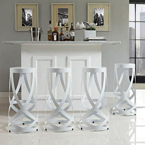 Modway Furniture Modern Ribbon Bar Stool Set of 4-Minimal & Modern