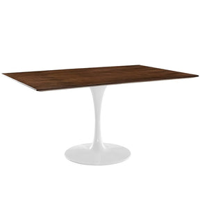 Modway Furniture Modern Lippa 60" Rectangle Dining Table In Walnut EEI-1645-WAL-Minimal & Modern