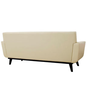 Modway Furniture Modern Engage 3 Piece Leather Living Room Set-Minimal & Modern