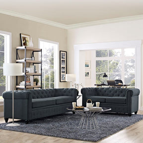 Modway Furniture Modern Earl 2 Piece Fabric Living Room Set-Minimal & Modern