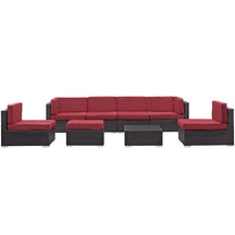 Modway Furniture Modern Gather 8 Piece Outdoor Patio Sectional Set-Minimal & Modern