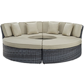 Modway Furniture Modern Summon Circular Outdoor Patio Sunbrella® Daybed-Minimal & Modern