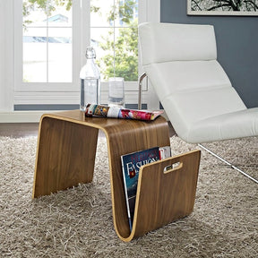 Modway Furniture Modern Polaris Wood Side Table In Walnut EEI-2092-WAL-Minimal & Modern