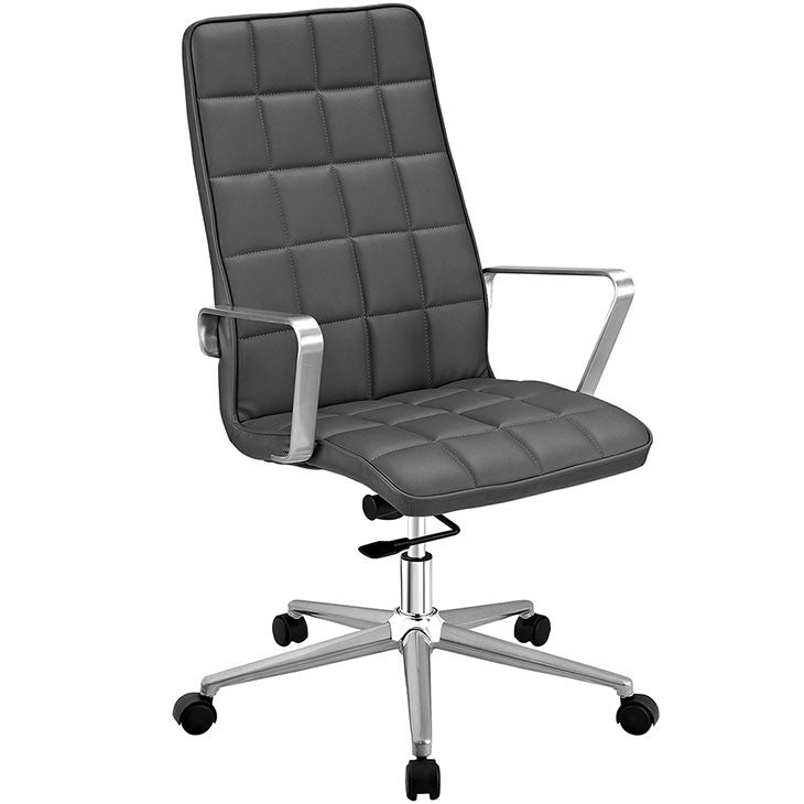 Modway Furniture Modern Tile Highback Office Chair in Gray EEI-2126-GRY-Minimal & Modern