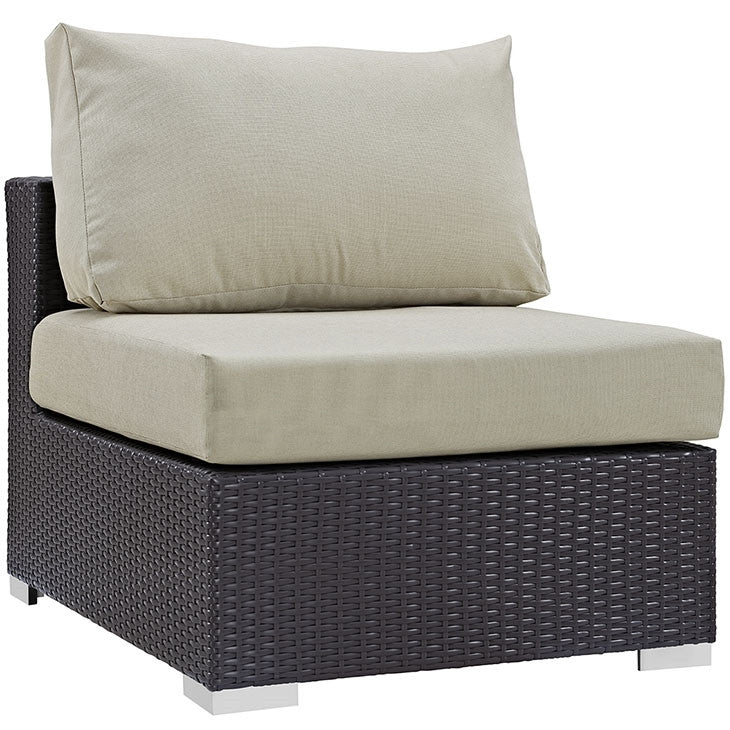 Modway Furniture Modern Convene 5 Piece Outdoor Patio Sectional Set-Minimal & Modern