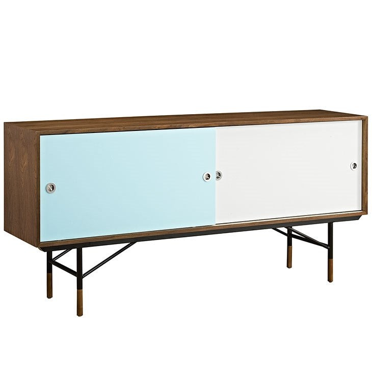 Modway Furniture Modern Envoy Walnut TV Stand-Minimal & Modern