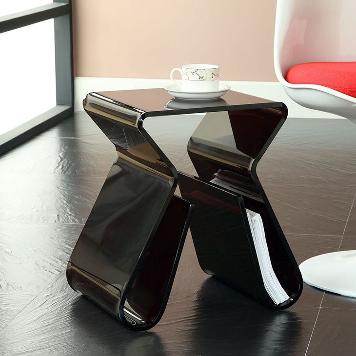 Modway Furniture Modern Magazine Acrylic Side Table-Minimal & Modern