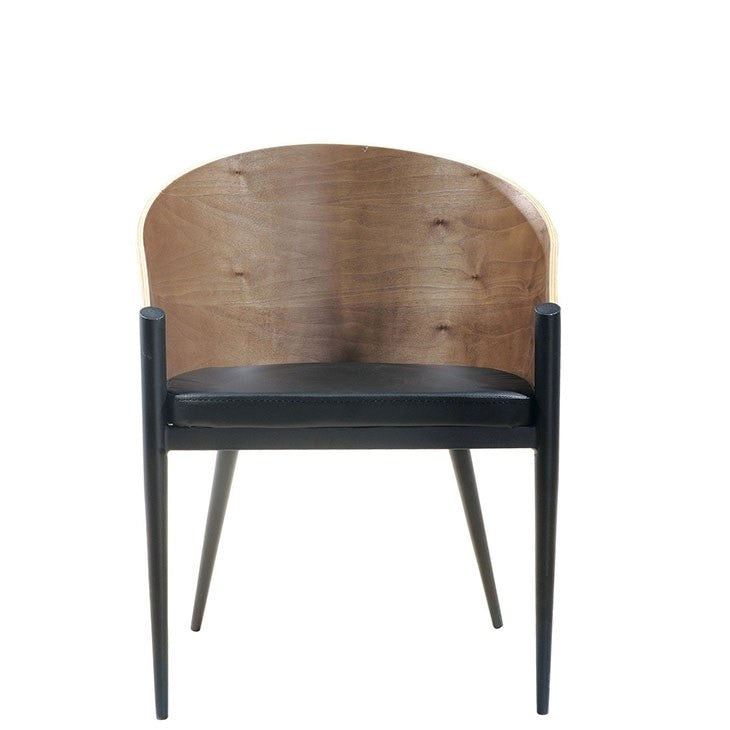 Modway Furniture Modern Cooper Dining Chairs Set of 2 In Walnut EEI-915-WAL-Minimal & Modern