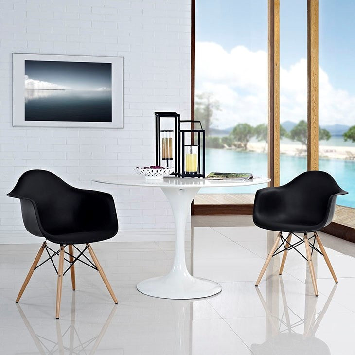 Modway Furniture Modern Pyramid Dining Armchair Set of 2-Minimal & Modern