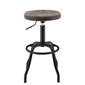 Eaton PU Leather Gaslift Backless Swivel Bar Stool by New Pacific Direct - 9300042