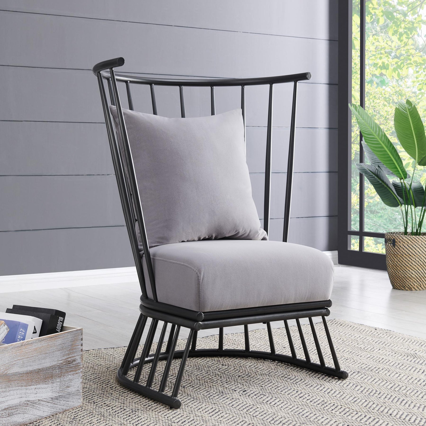 Jupiter Velvet Metal Accent Chair by New Pacific Direct - 9300053