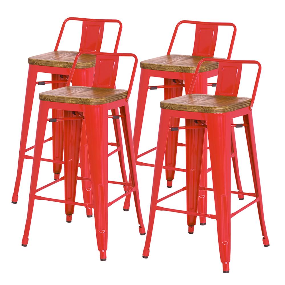 Metropolis Low Back Counter Stool (Set of 4) by New Pacific Direct - 938533